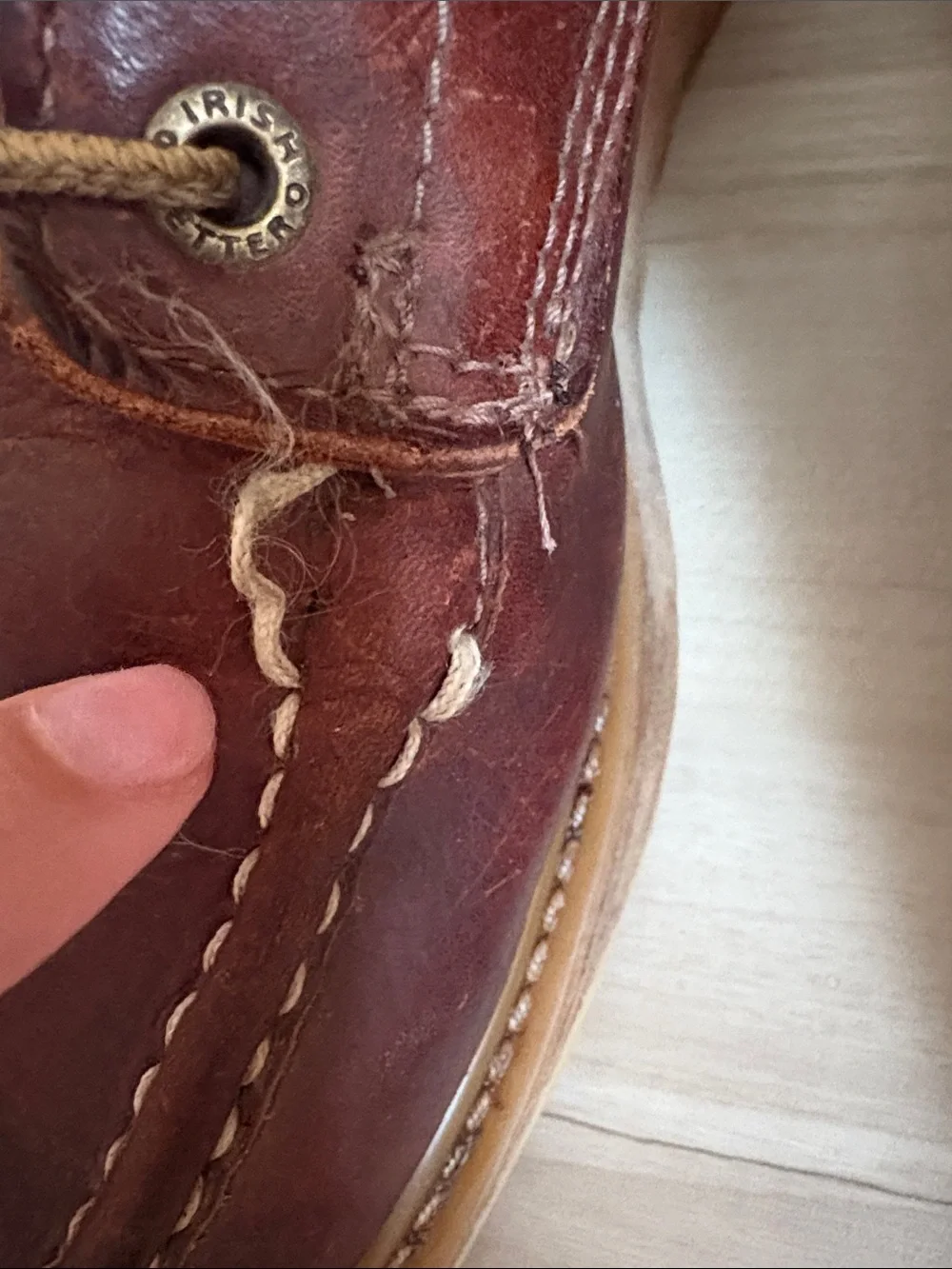 Irish Setter Brown Leather Moc Toe Lace-Up Boots